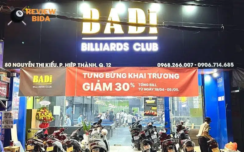 Badi Billiards Club - CLB bida siêu HOT khu vực Quận 12