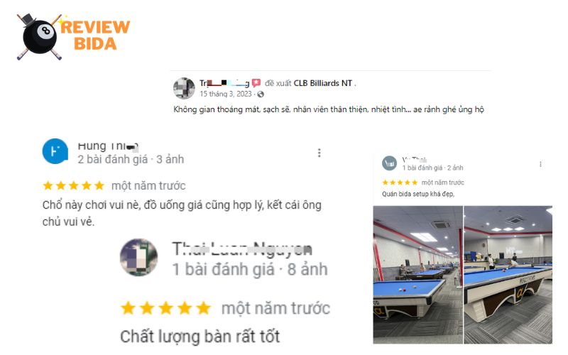 Các đánh giá của anh em khi đến quán bida NT Quận 9