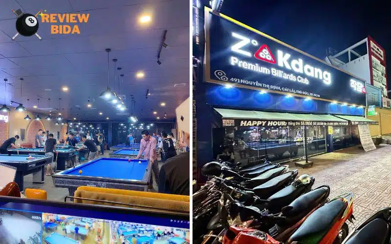 Không gian quán bida ZAKDang Billiards Club tại Thủ Đức