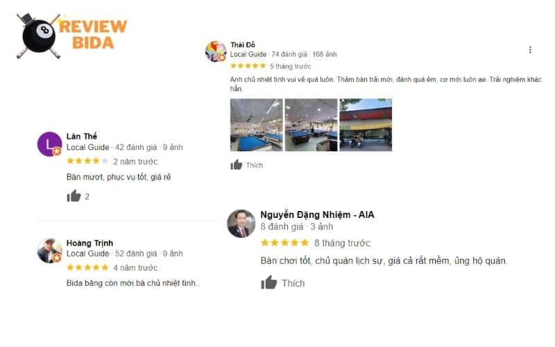 Quán bida Quang Trung Q12 | Quán bida cao cấp, giá rẻ 9 Các đánh giá từ người chơi cũ tại quán bida Quang Trung