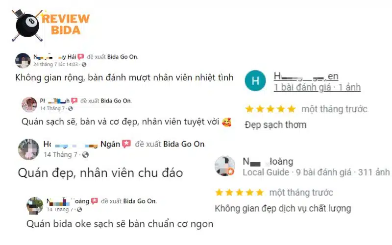 Một số đánh giá của khách hàng