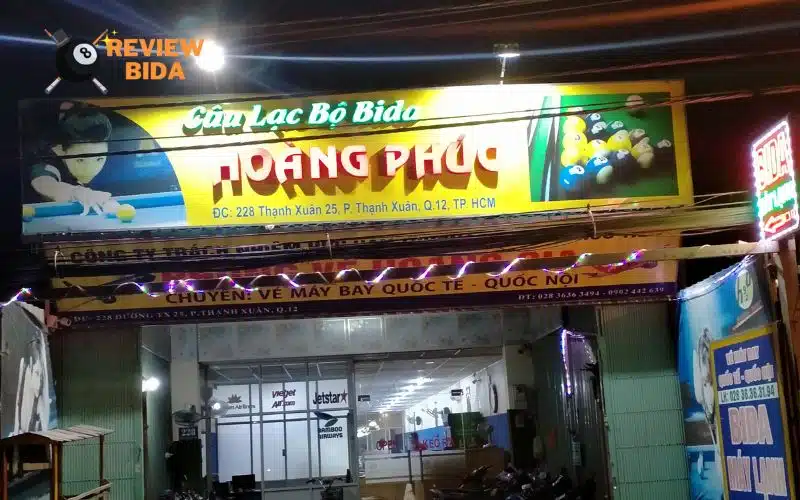 Club bida máy lạnh Hoàng Phúc | Quán bida “cực hot” tại Quận 12