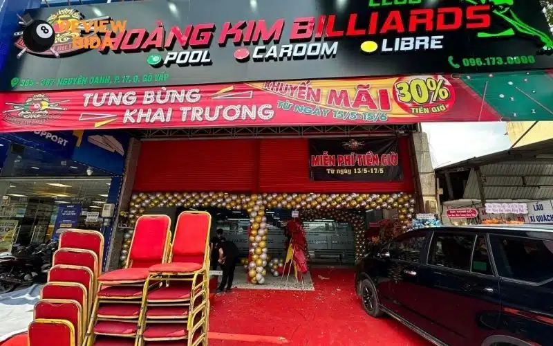 Quán bida Gò Vấp Hoàng Kim Billiards cao cấp