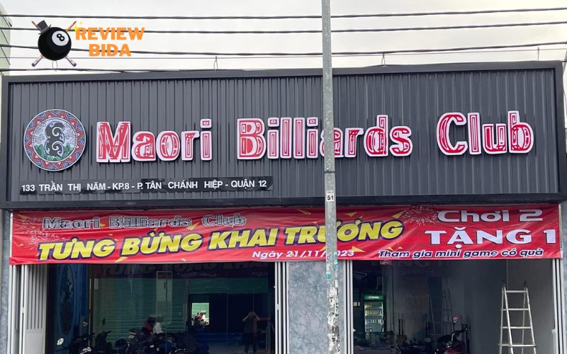 Maori Billiards Club | Quán bida Quận 12 sang trọng