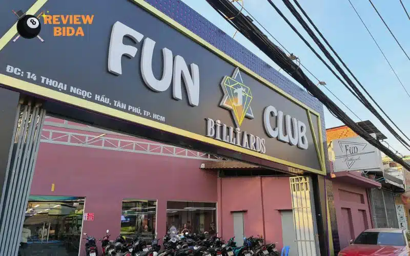 Review Fun Billiards Club - Quán bida Tân Phú đáng trải nghiệm