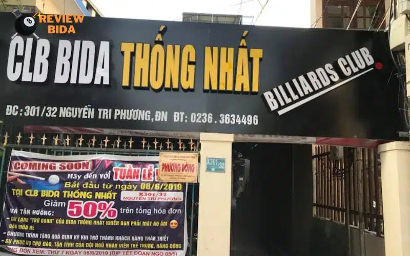 CLB Bida Thống Nhất Đà Nẵng | Quán bida giá rẻ bật nhất Hải Châu